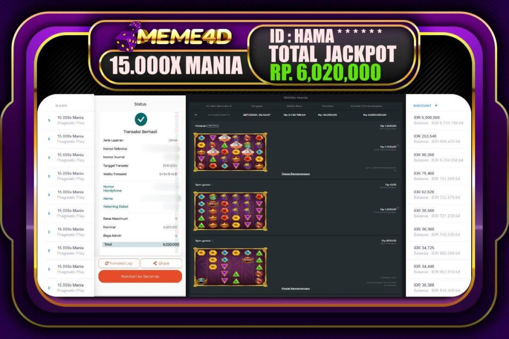 Bukti Jp MEME4D Togel Online 29 NOVEMBER 2024