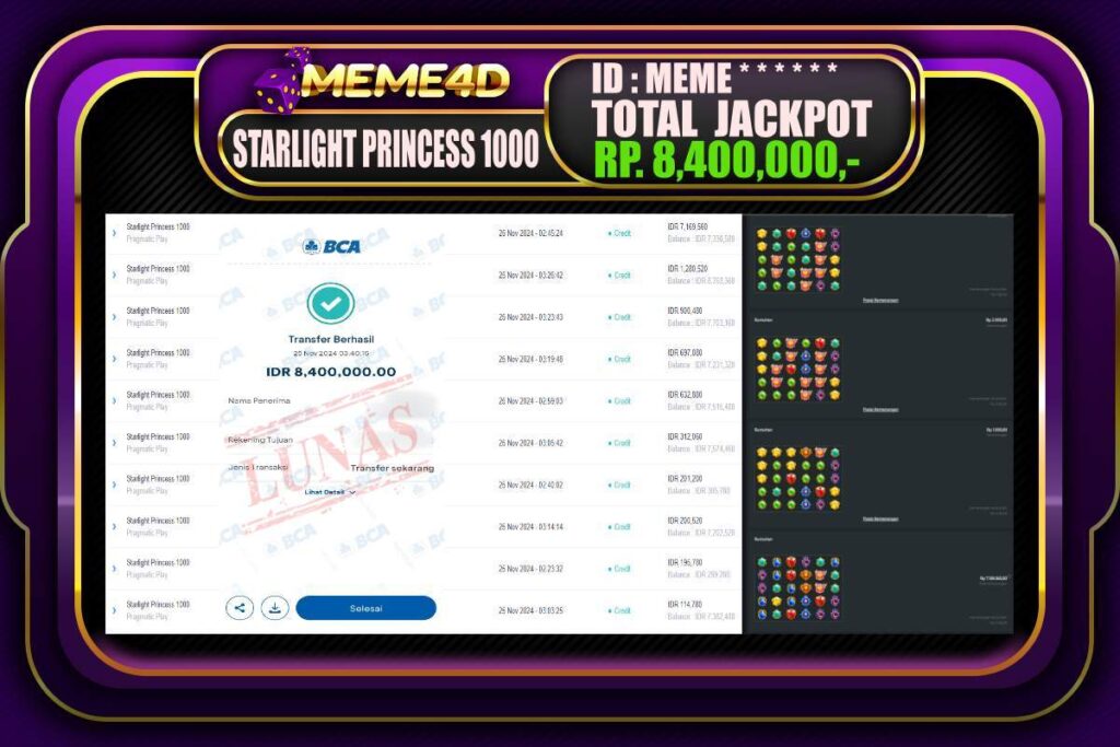 Bukti Jp MEME4D Togel Online 25 NOVEMBER 2024