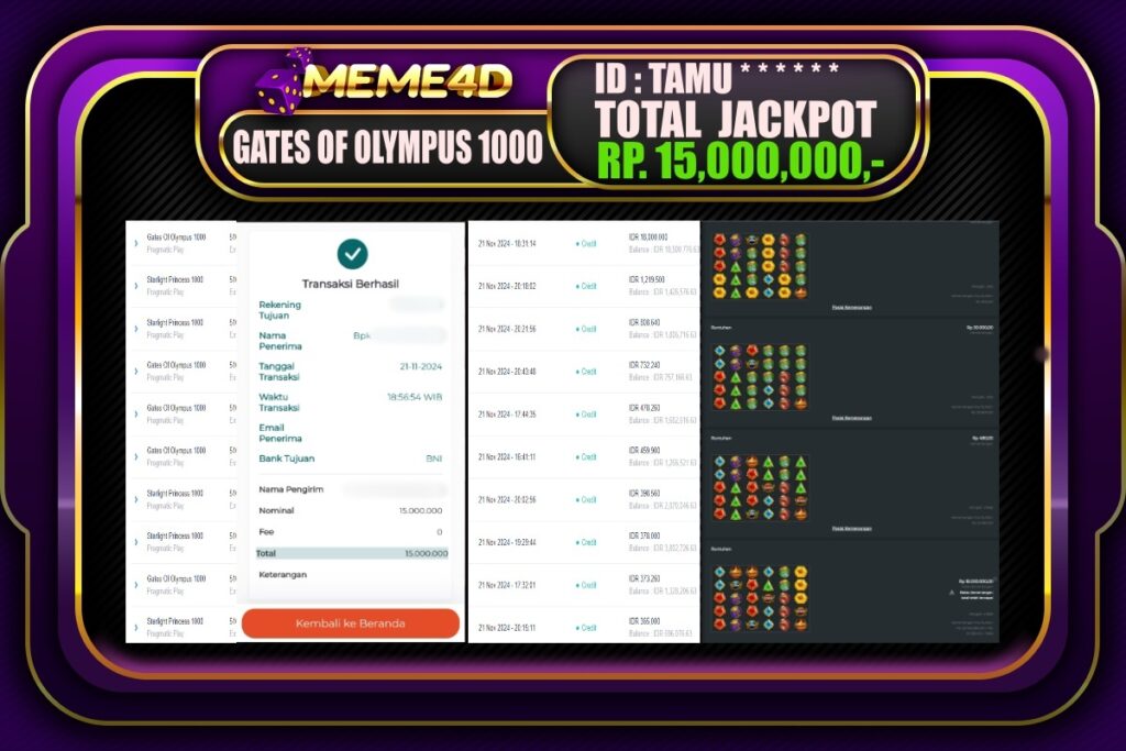 Bukti Jp MEME4D Togel Online 21 NOVEMBER 2024