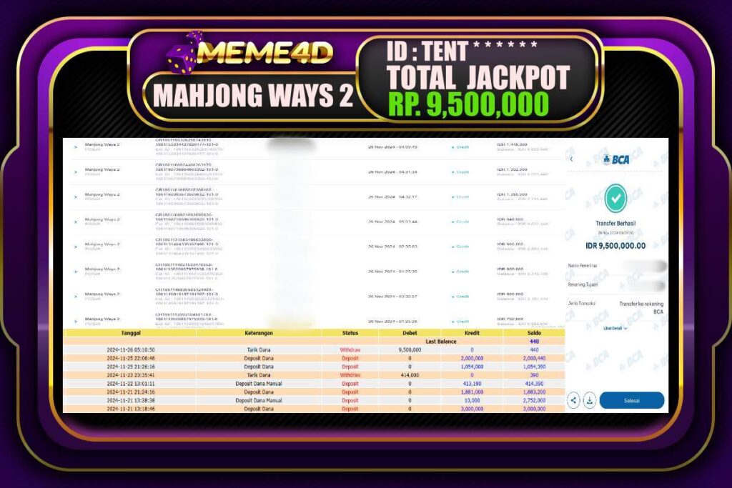 Bukti Jp MEME4D Togel Online 26 NOVEMBER 2024