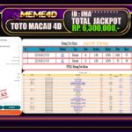 Bukti Jp MEME4D Togel Online 09 JANUARI 2025