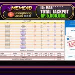 Bukti Jp MEME4D Togel Online 06 JANUARI 2025