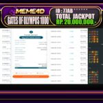 Bukti Jp MEME4D Slot Online 02 Maret 2025