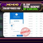 Bukti Jp MEME4D Slot Online 08 Maret 2025