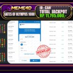 Bukti Jp MEME4D Slot Online 07 Maret 2025