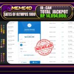 Bukti Jp MEME4D Slot Online 09 Maret 2025