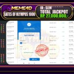 Bukti Jp MEME4D Slot Online 05 Maret 2025