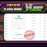 Bukti Jp MEME4D Slot Online 11 Maret 2025